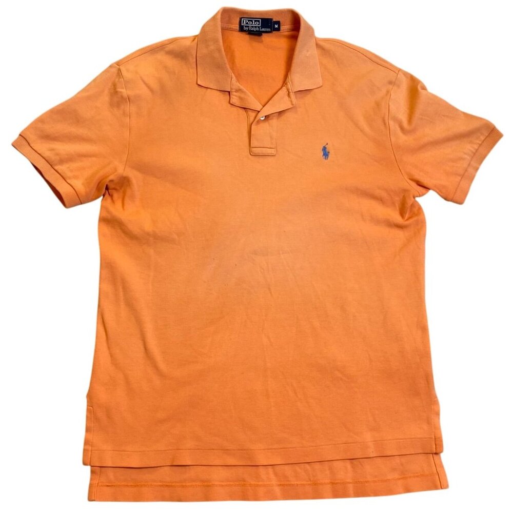 Polo Ralph Lauren Mens Polo Shirt M Orange short Sleve100% Cotton Embroidered Po
